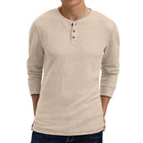 Men's Casual Solid Color Long-sleeved Bottoming T-shirt 07267761X