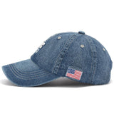 Men's Vintage American Flag Cowboy Cap 04118664TO