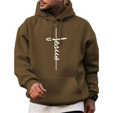 Men's Lettering Printed Casual Hoodie 24336990X