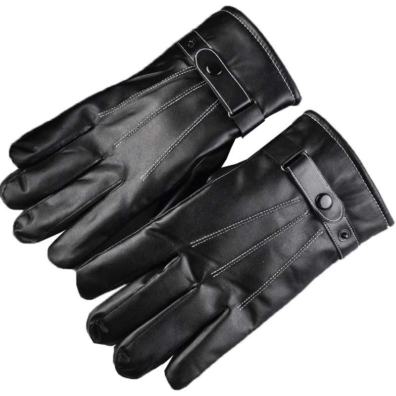 Men's Winter Warm Thickened Leather Gloves 65960061K