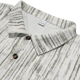 Men's Retro Brushed Striped Casual Long Sleeve Shirt 71114145U