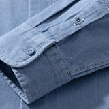 Men's Vintage Lapel Loose Long Sleeve Denim Shirt 78188207M