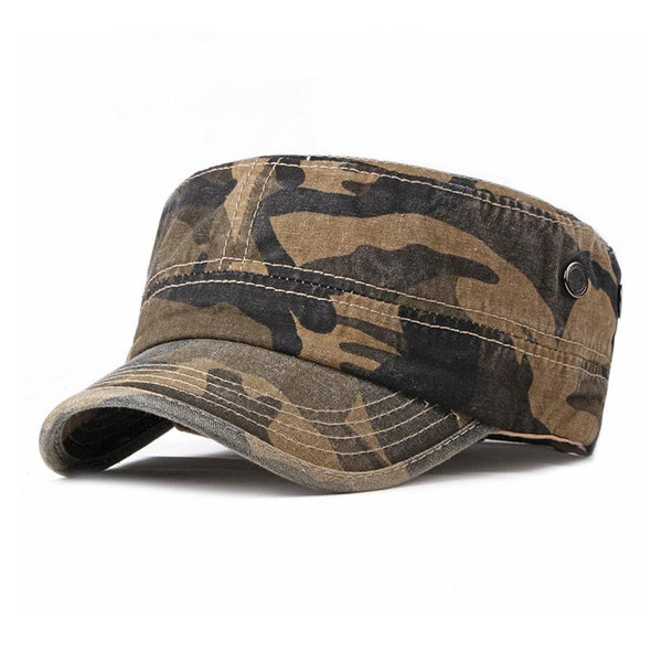 Men's Casual Outdoor Washed Camouflage Peaked Cap 31663619M