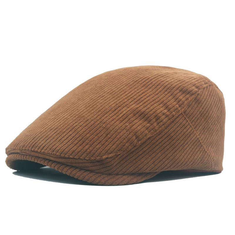 Cappello da uomo retrò in velluto a coste stile britannico 42532494TO