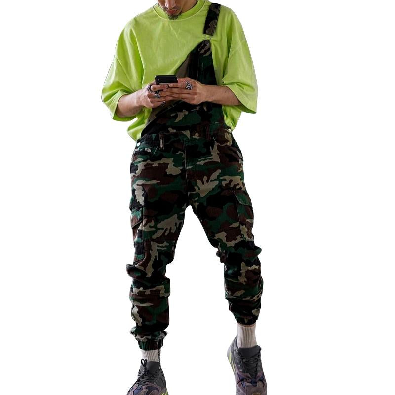 Men Casual Camouflage Cargo Overalls 14686074Y