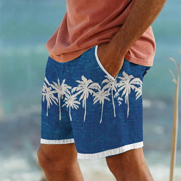 Men's Vintage Coconut Drawstring Beach Shorts 67198975TO
