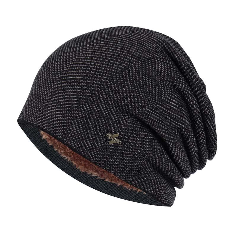 Cappello lavorato a maglia a righe caldo casual da uomo per esterni 51171702F