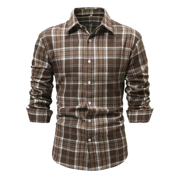 Men's Casual Flannel Check Long Sleeve Shirt 43563211Y