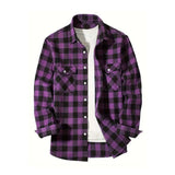 Men's Classic Casual Flannel Check Long Sleeve Shirt 73389882K