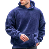 Men's Solid Color Flannel Hoodie 80301315X