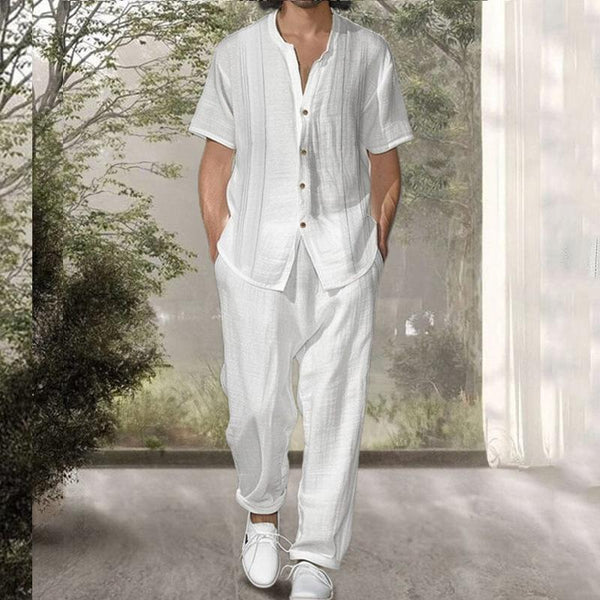 Men's Casual Shirt and Trousers Two-piece Set 84550867X