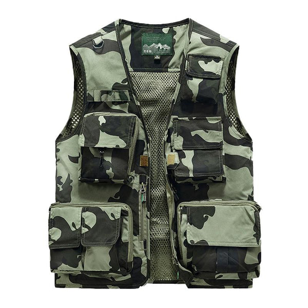 Men's Outdoor Breathable Camouflage Multi-Pocket Vest 21396651Y