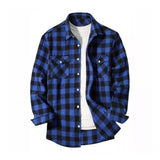 Men's Classic Casual Flannel Check Long Sleeve Shirt 73389882K