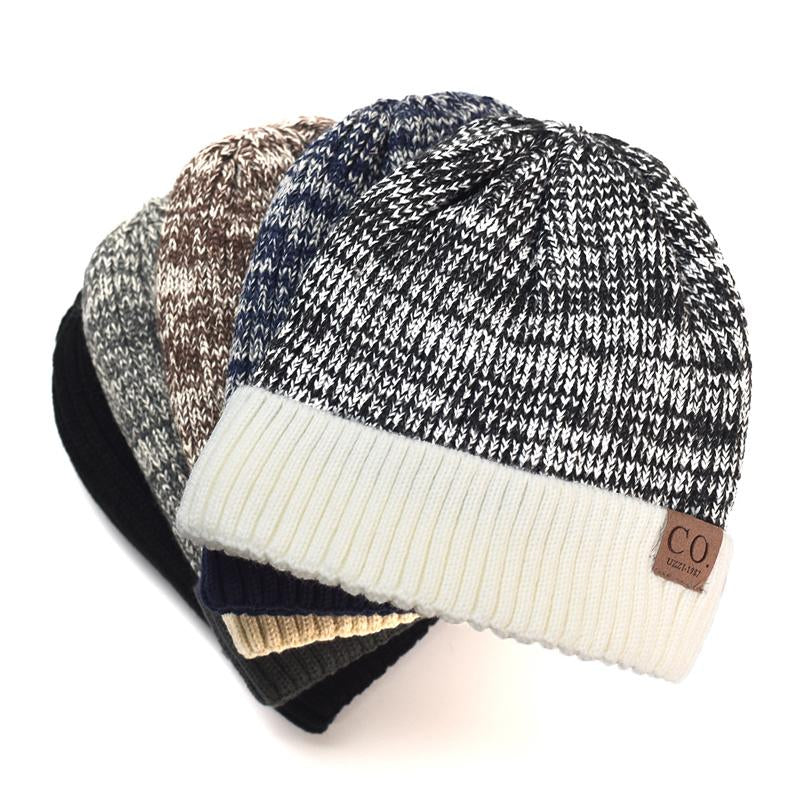 Bonnet chaud épais en laine double épaisseur pour homme 42893515U