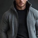 Men's Grey Hooded Zip-Up Jacket 59468782U