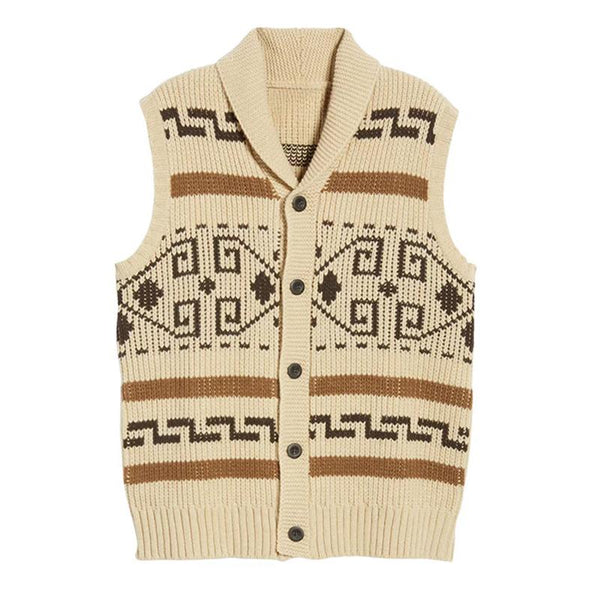 Men's Vintage Casual Knitted Single Breasted Vest 50830278X