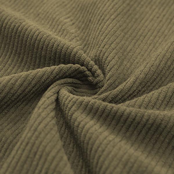 Men's Vintage Corduroy Suede Patch Lapel Long Sleeve Polo Shirt 07143483M