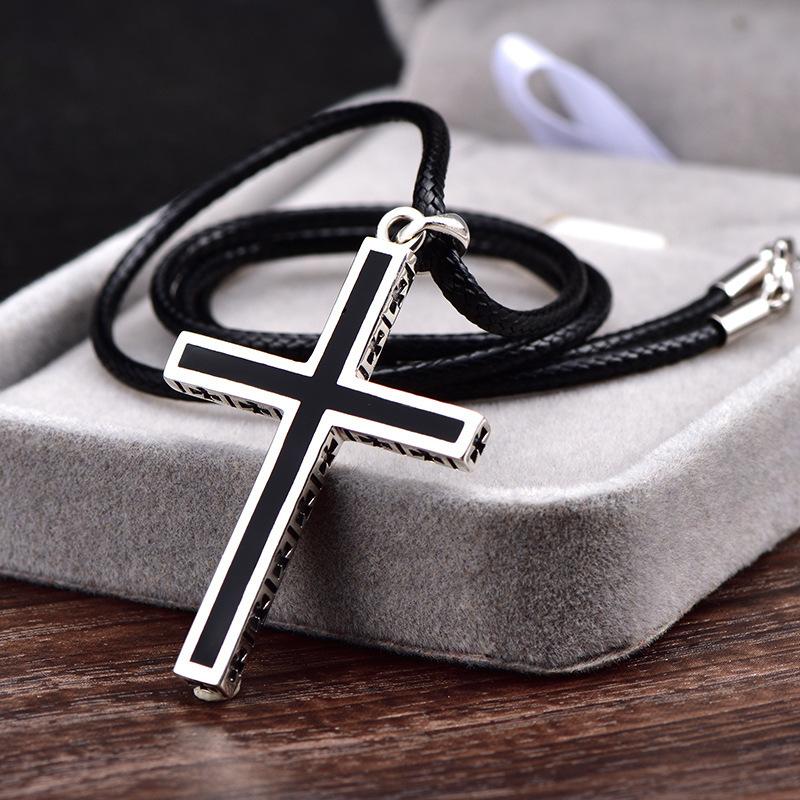 Retro Casual Simple Cross Necklace 29516465TO