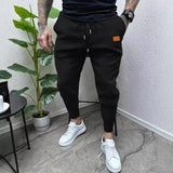 Men's Solid Color Twill Casual Versatile Sweatpants 51628983X