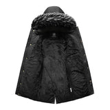 Men's Casual Outdoor Hooded Fleece Zipper Warm Workwear Coat 45840671M