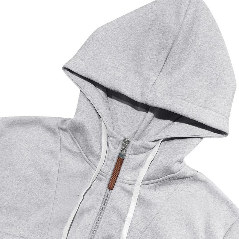 Men's Solid Color Half-zip Hoodie 18612415X