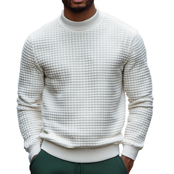 Men's Solid Turtleneck Waffle Sweatshirt 52676926X