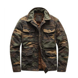 Men's Classic Casual Camouflage Lapel Multi-Pocket Jacket 21129284K