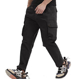 Men's Casual Outdoor Multi-Pocket Solid Color Cargo Pants 81100012M