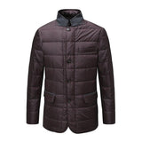 Men's Solid Color Single Breasted Lapel Down Jacket 34295935Y
