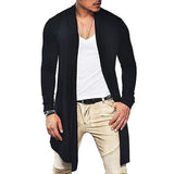 Men's Casual Solid Color Long-Sleeved Knitted Cardigan 77472794M
