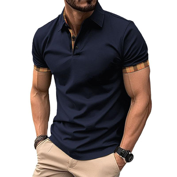 Men's Short Sleeve Lapel Buttoned POLO Shirt 98924310X