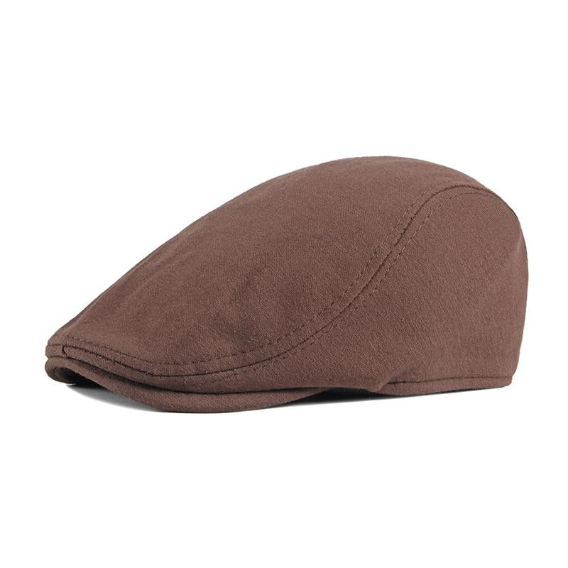 Men's Casual Solid Color Cotton Blend Beret 82609230M