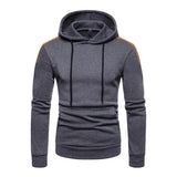 Men's Casual Color Block Kangaroo Pocket Pullover Hoodie 85638632M
