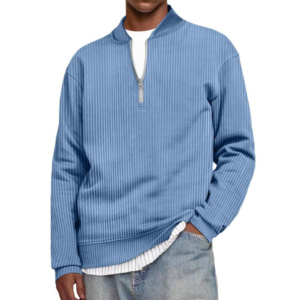 Men's Printed Turtleneck Half Zip Sweatshirt 11486185X