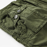 Men's Casual Outdoor Cotton Washed Loose Multi-pocket Cargo Shorts 40685162M