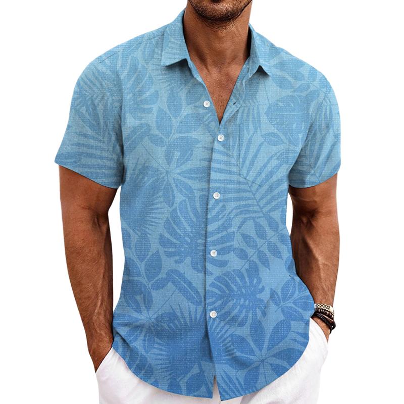 Men's Printed Hawaiian Short Sleeve Shirt 65075133X