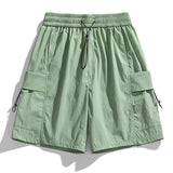 Men's Outdoor Sports Solid Color Multi Pocket Quick Dry Drawstring Shorts 70468058Y