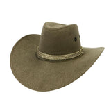 Men's Outdoor Sun Visor Suede Denim Wide Brim Hat 55191178U