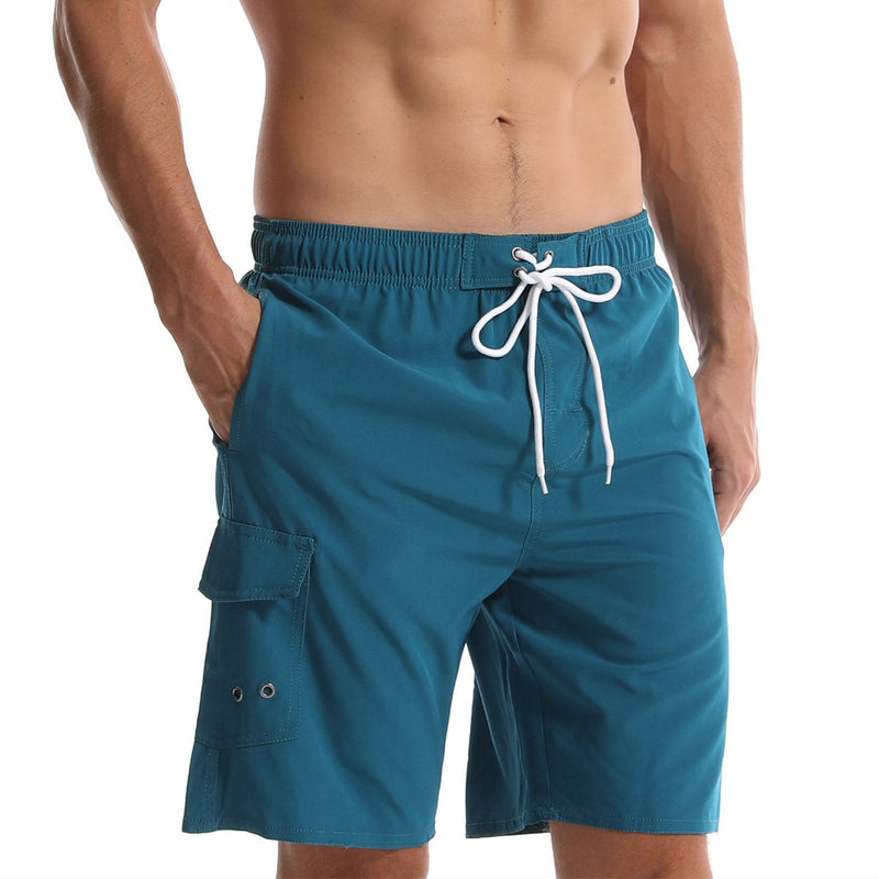 Men's Solid Color Elastic Waist Quick-dry Sports Shorts 42464395Z