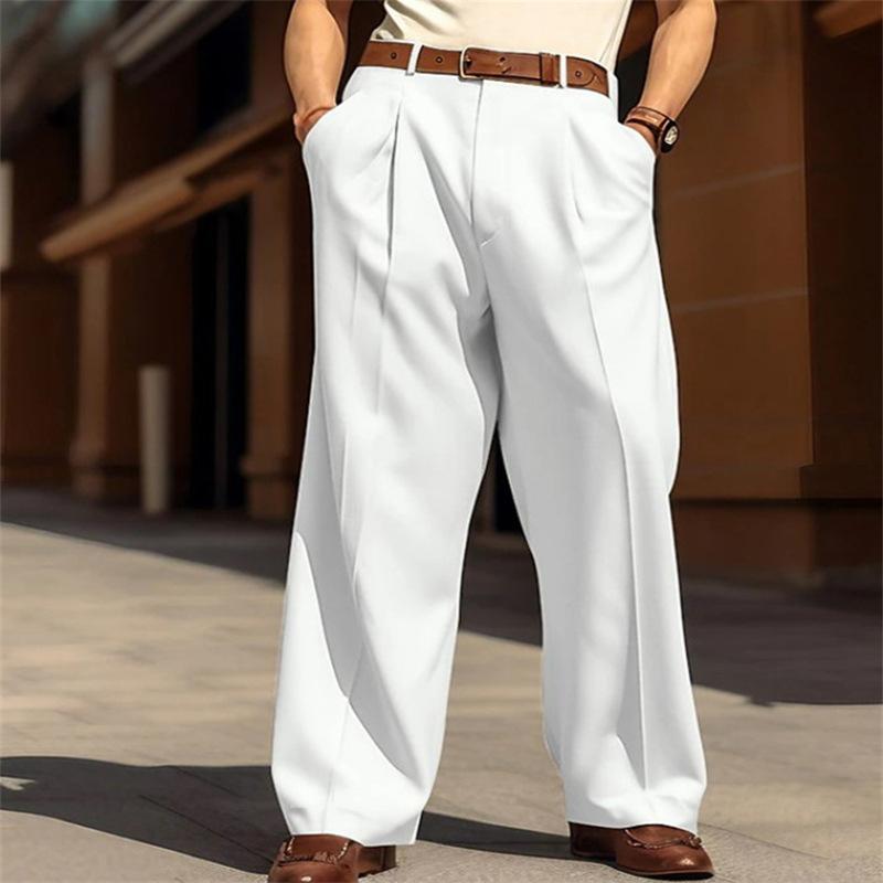 Men's Casual Solid Color Suit Pants 33559897X