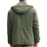 Men's Outdoor Quilted Multi-Pocket Warm Hooded Coat 76742111Y