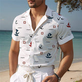 Men's Hawaiian Print Short Sleeve Shirt 53356577X