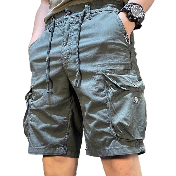 Men's Retro Casual Loose Straight Cargo Shorts 79758592X