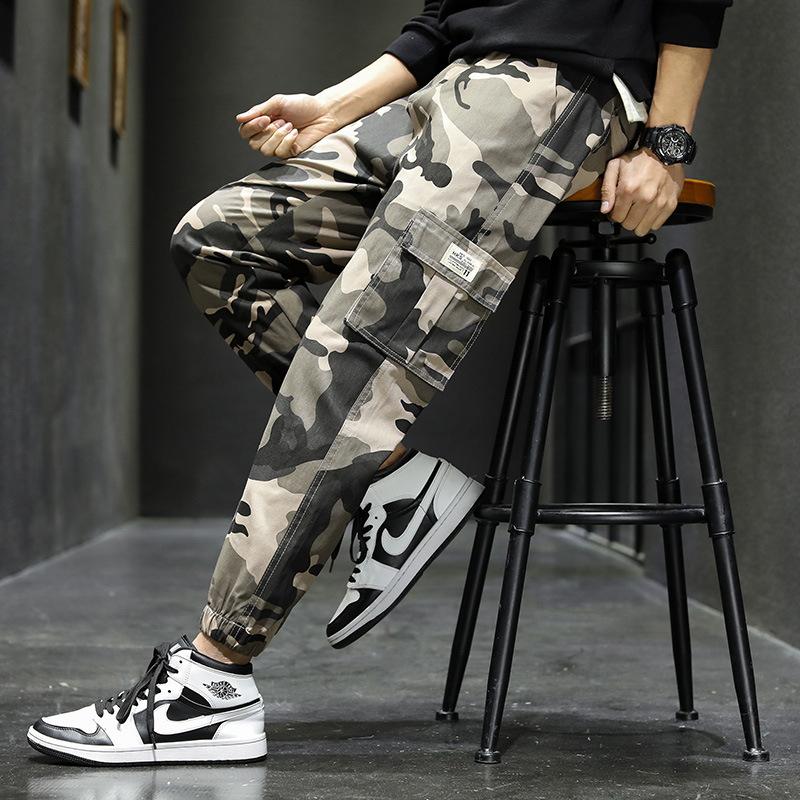 Men's Camouflage Retro Multi-Pocket Cargo Pants 06408871Y