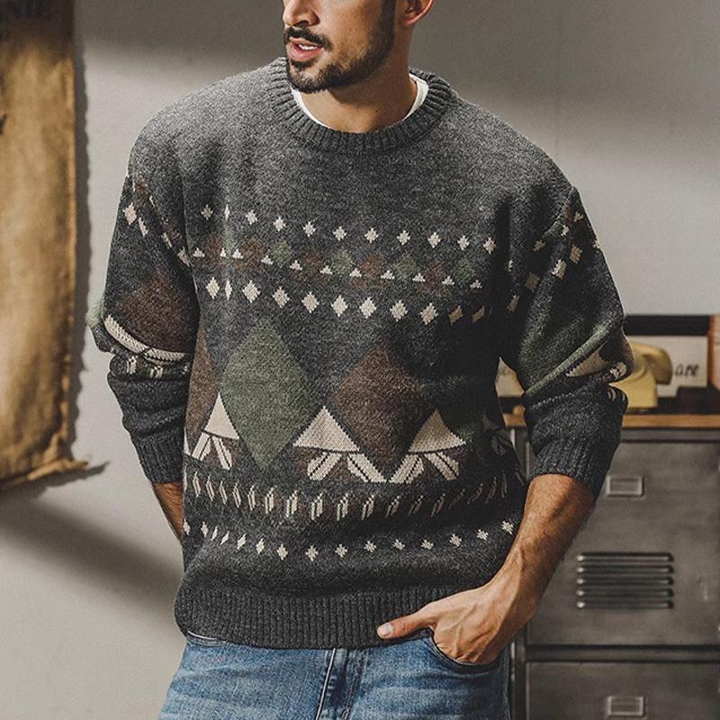 Men's Vintage Thick Knit Sweater 95860589U