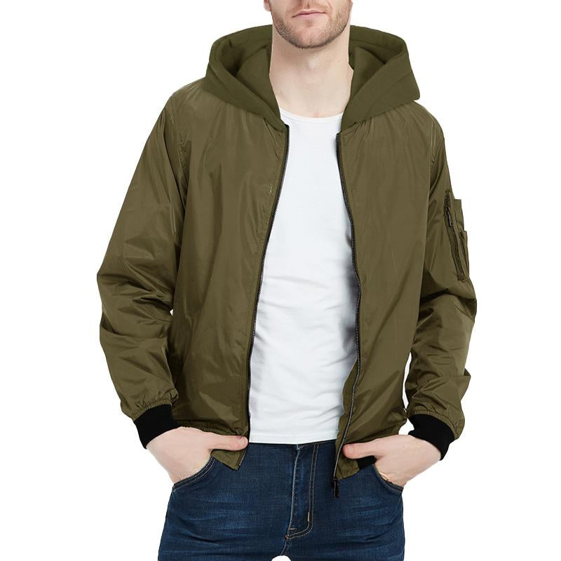 Men's Waterproof Loose Hooded Baseball Coat 19034945U