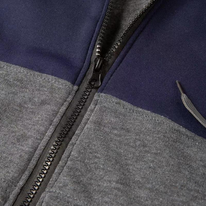 Men's Color Block Slim Fit Casual Sports Hooded Sweatshirt 79758160X