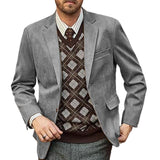 Men's Solid Color Notch Lapel Two Buttons Casual Blazer 29812486Z