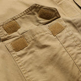 Men's Casual Washed Lapel Multi-pocket Loose Cargo Shirt 10090206M