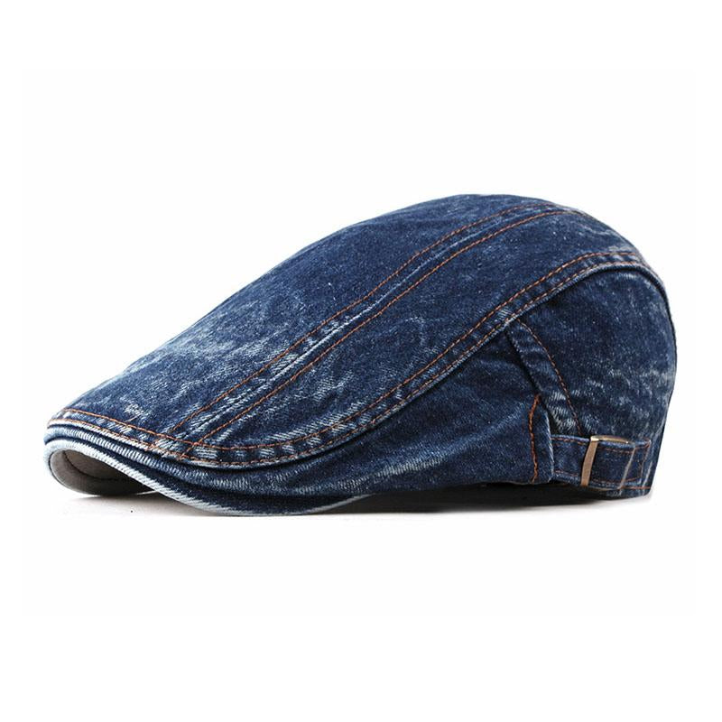 Men's Vintage Denim Washed Beret 20794880M